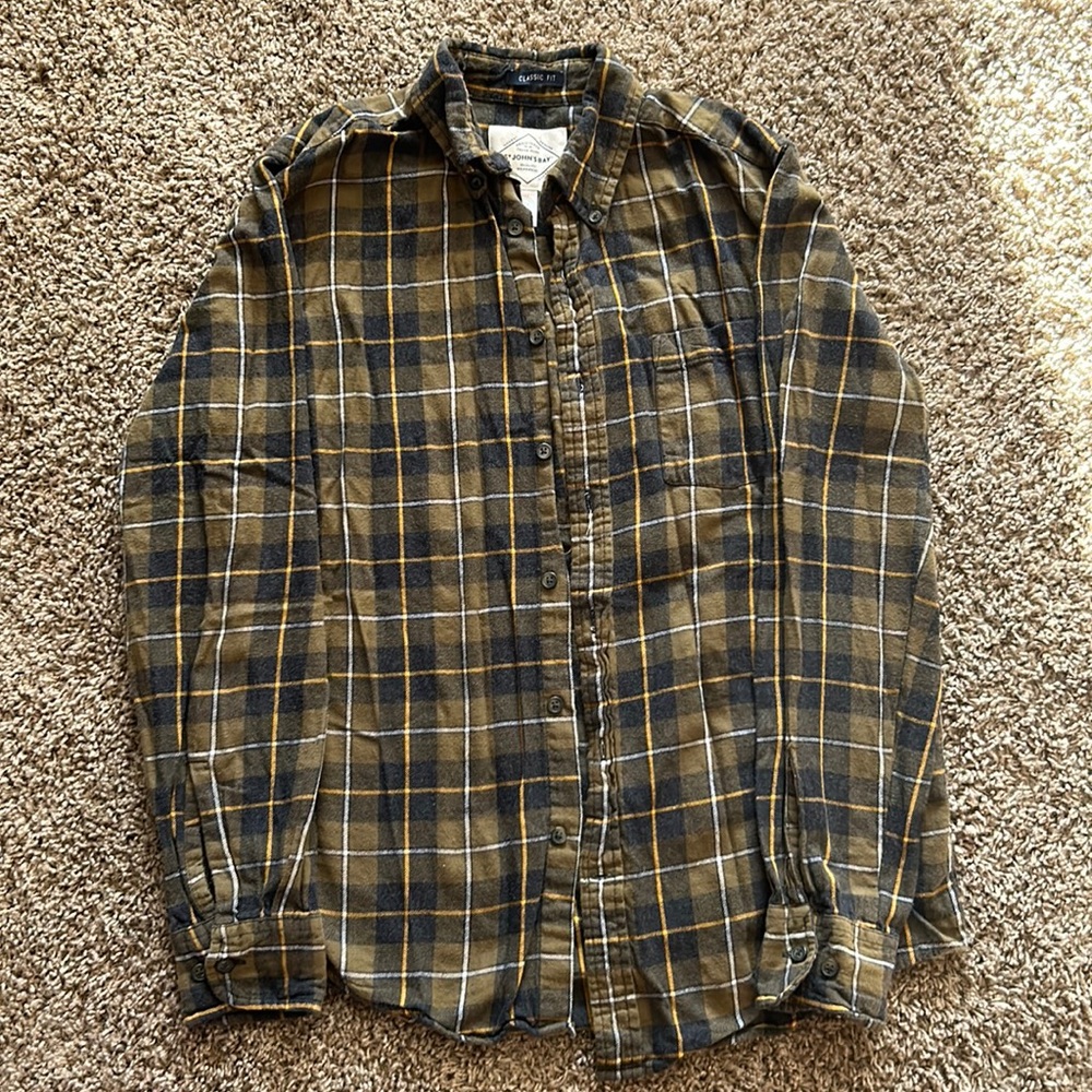 St. John’s Bay Green Flannel - Small